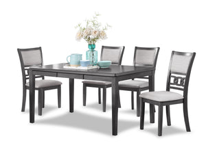 Gia - 5 Piece Dining Set (Table & 4 Chairs) - Gray