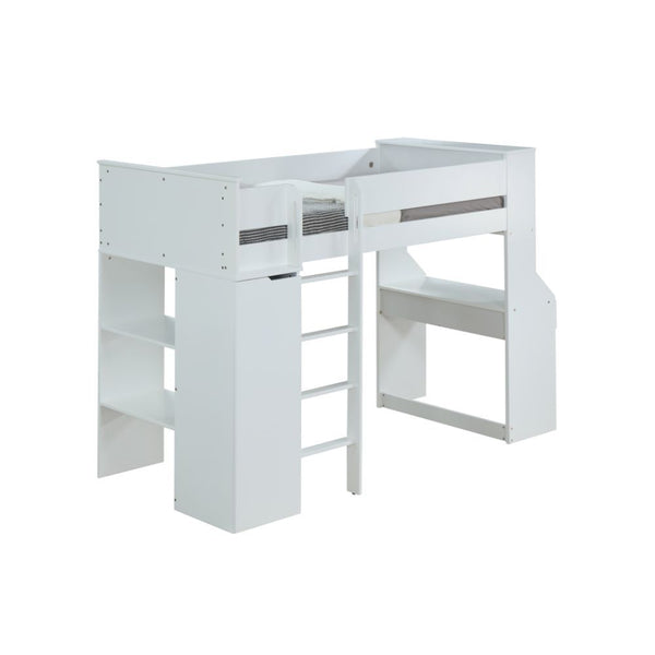 Shelves) Slat System Included (12) LF Front Ladder (Not Reversible) Storage: RF Desk w/2 Drw & 2 Open Compartments