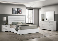 Felicity - 4 Piece California King Bedroom Set - White High Gloss