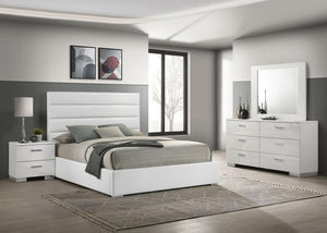 Felicity - 4 Piece California King Bedroom Set - White High Gloss