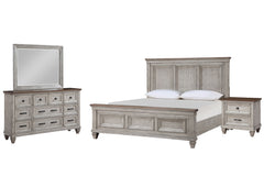 The Mariana 4-Piece Bedroom Set in Vintage CrÃ¨me exudes timeless craftsmanship and versatile design, making it a captivating centerpiece in any bedroom. Skillfully crafted from solid Acacia wood and veneers, each piece is finished with a rich, hand-distr