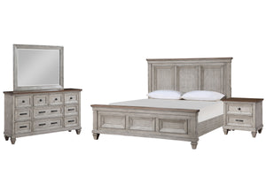 The Mariana 4-Piece Bedroom Set in Vintage CrÃ¨me exudes timeless craftsmanship and versatile design, making it a captivating centerpiece in any bedroom. Skillfully crafted from solid Acacia wood and veneers, each piece is finished with a rich, hand-distr