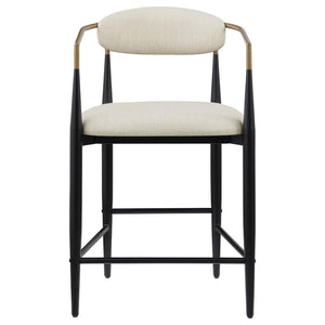 Tina - Fabric Upholstered Counter Chair (Set of 2) - Beige