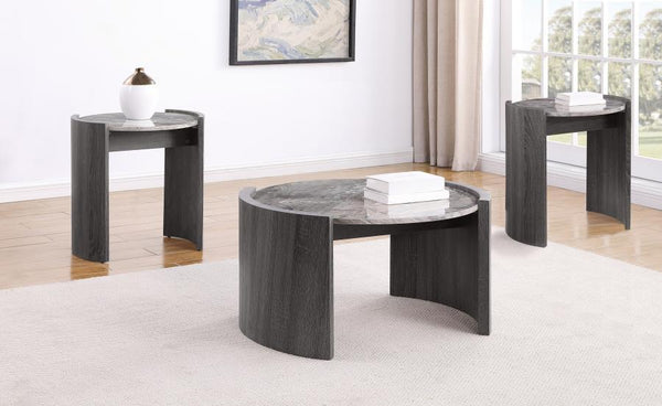 Gladstone - 3 Piece Coffee And End Table Set - Distressed Gray