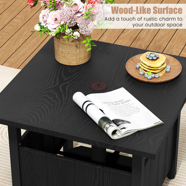 Sturdy zinc-iron alloy structure for enhanced stability<br>Ensure extra sturdiness with reinforced structure and sturdy supporting base<br>Maintain balance thanks to the adjustable foot pads<br>1.89" umbrella hole for most standard patio umbrellas (not in