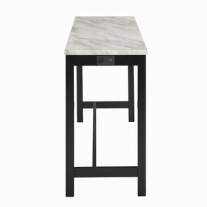 Celeste - 4 Piece Dining Set (Theater Bar Table & 3 Stools) - Gray