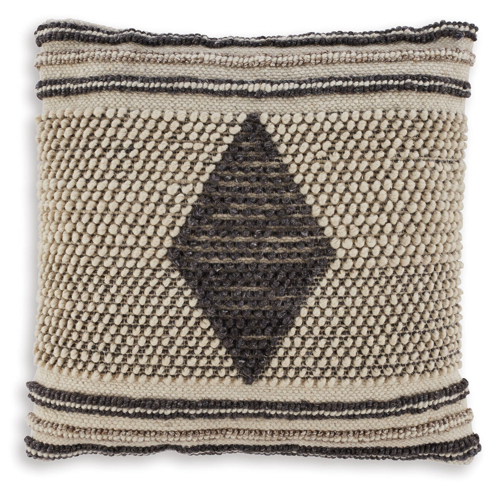 This designer accent pillow is such a posh pick for an effortlessly chic vibe. Loaded with feel-good texture and handwoven of cotton and wool, the diamond-patterned cover is pure artistry.<br/><br/><b>Product Features</b><ul><li>Wool/cotton blend face wit