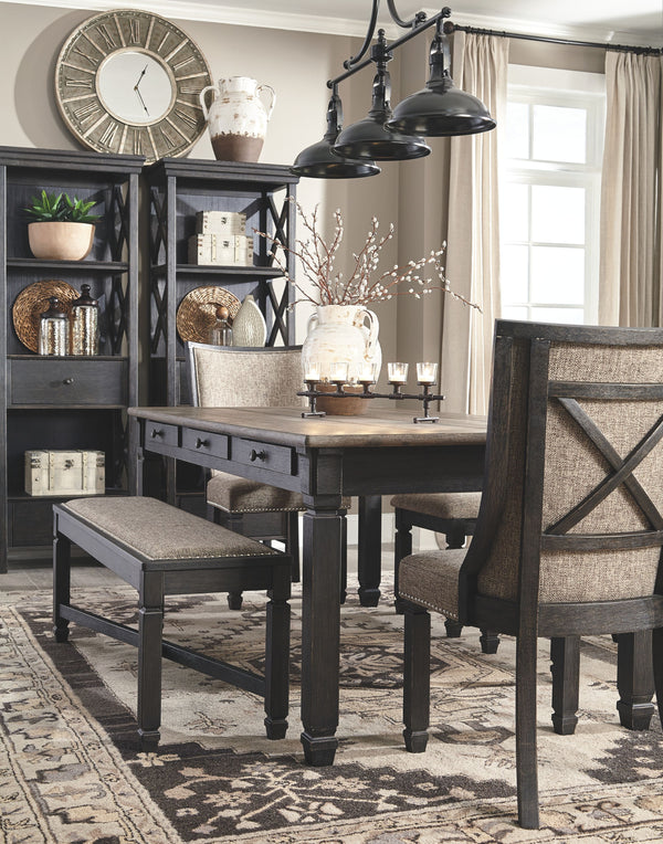 Tyler Creek - Black / Gray - Rectangular Dining Room Table