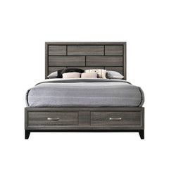 With weathered gray finish, the Valdemar collection combines the idea of brick elements to bring loft style into your bedroom. The horizontal line design throughout the group will bring you a relaxing but not monotonous environment in your bedroom. It has