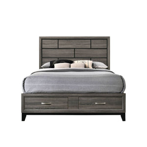 With weathered gray finish, the Valdemar collection combines the idea of brick elements to bring loft style into your bedroom. The horizontal line design throughout the group will bring you a relaxing but not monotonous environment in your bedroom. It has