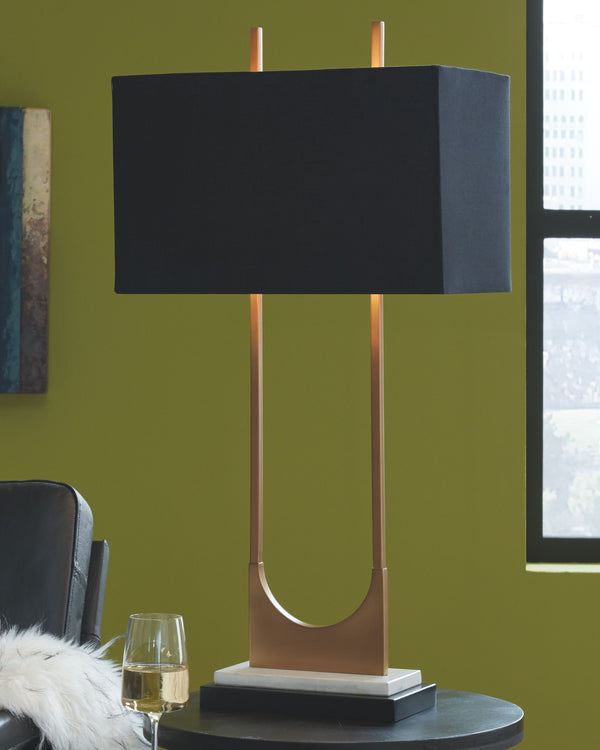  brass and black metal finish