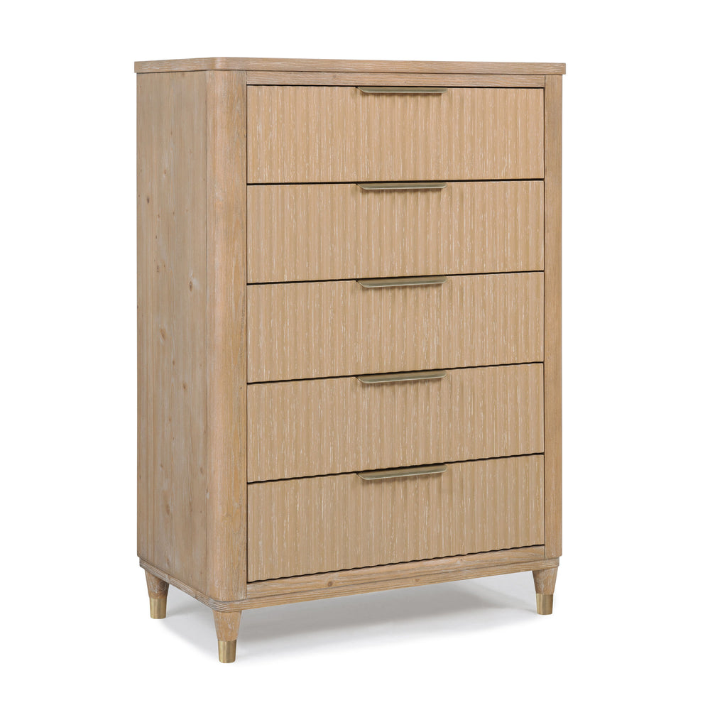 Transform your bedroom into a modern sanctuary with this sleek and sophisticated ensemble. Featuring clean lines and a natural finish, this group exudes understated elegance, seamlessly blending contemporary design with a touch of warmth. The centerpiece 