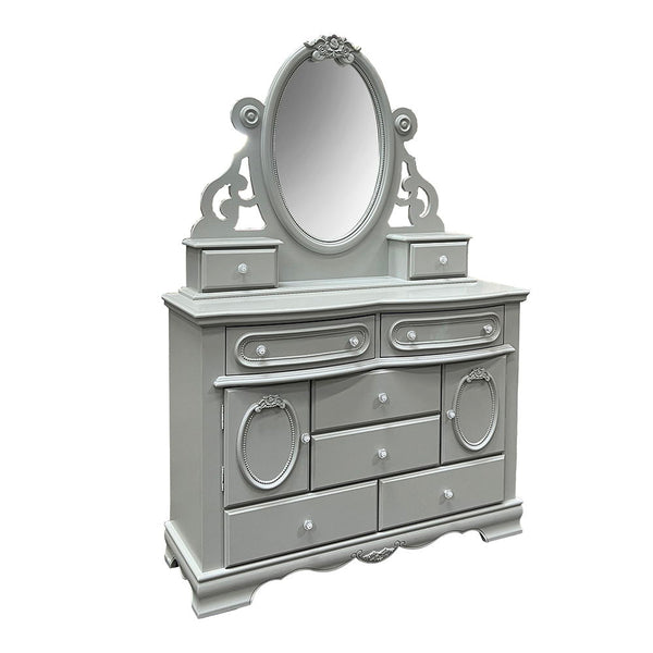 Flora - Mirror With Jewlery - Gray