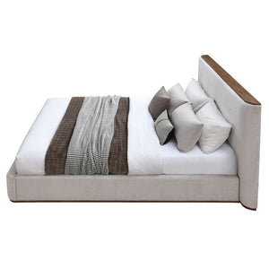 Orane - Eastern King Bed - Gray Fabric