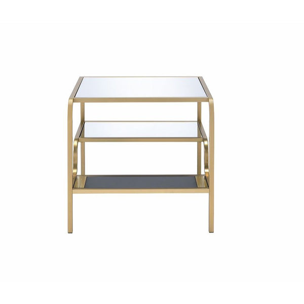 Astrid - End Table - Gold & Mirror