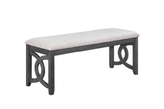 Complete your dining set or add extra seating in your home with the New Classic Furniture Gia Upholstered Dining Bench, a versatile and stylish addition to your space. Crafted from solid Rubberwood and Mindi veneers, this bench offers both durability and 