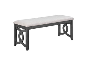 Complete your dining set or add extra seating in your home with the New Classic Furniture Gia Upholstered Dining Bench, a versatile and stylish addition to your space. Crafted from solid Rubberwood and Mindi veneers, this bench offers both durability and 