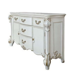 Dream happily-ever-after in a fairy-tale-inspired bed you have aspired to own all your life. This Vendom PU upholstered bed glints stylishly with its crystal-like button tufting and nailhead trim, elegant hand-brushed gold is paired with an antique pearl.