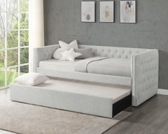 Discover the ultimate fusion of functionality and style with this contemporary daybed. Designed to be an alluring centerpiece in any room, it offers a sophisticated retreat for relaxation or an inviting spot for overnight guests with its convenient pull-o