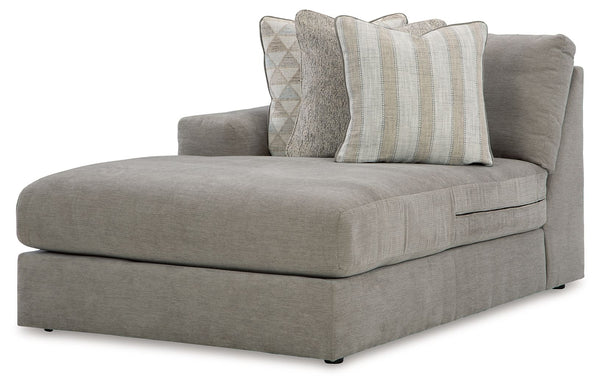 This left-arm facing corner chaise is made with polyester chenille and polyester upholstery. Fully finished on all sides, it pairs with other items in the series to make a modular sectional.<br><br><b>Additional Dimensions</b><br><ul><li>Arm height: 25-"<