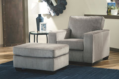 For a fresh spot in your space, turn to this designer chair and ottoman. Wind down at the end of a long day when you sink into this canyon of comfort. <h4><b>Altari - Alloy - Chair</b></h4> <table width=-"100%-"><colgroup><col style=-"width: 30%