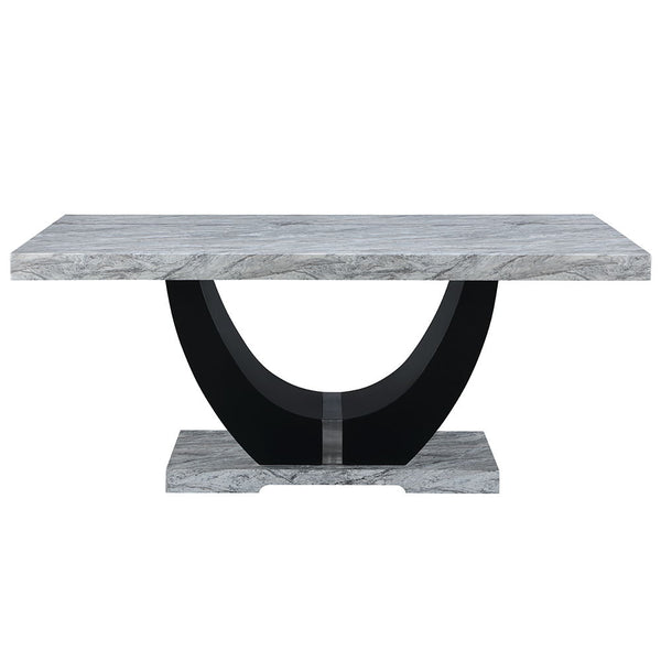  creating a stunning focal point. The fixed table top offers stability