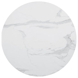 Arkell - Faux Marble Round Top Dining Table - White