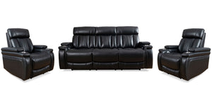 Comfort meets innovation in this inspired Power Reclining Collection. The perfect choice for creating a relaxing environment, this stylish collection features smooth motorized reclining motion and adjustable headrest at just the touch of a button.<br/><br