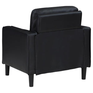 Ruth - Upholstered Track Arm Accent Chair - Black