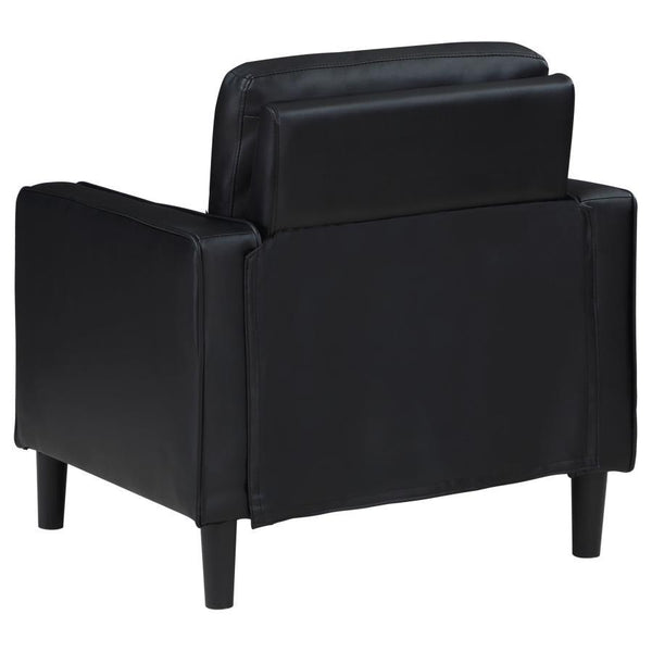 Ruth - Upholstered Track Arm Accent Chair - Black