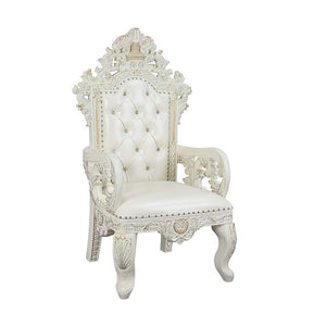 Exuding elegance and refinement, the Adara dining table is designed after the elaborate Rococo style. The single pedestal base is elaborate and commands the attention of everyone. Leave guests stunned with its beauty. Floral and leaf motives make up the c