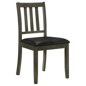 Parkwood - 5 Piece Square Dining Table Set - Charcoal