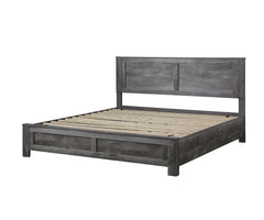 The Vidalia bedroom collection conveys the character of rugged simplicity in living close to nature while maintaining stylish comfort. It features wood construction rough sawed plank in rustic gray oak finish. The matching case goods have square wood legs