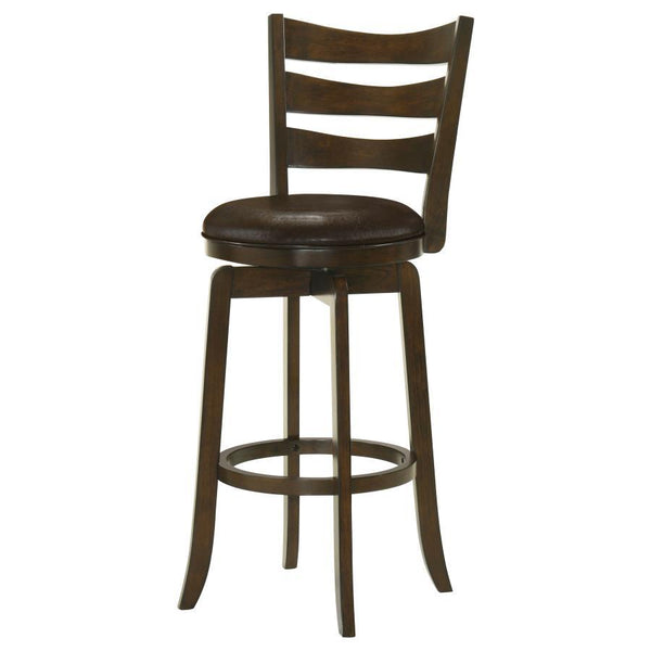 Murphy - Wood Pub Height Swivel Bar Chair - Dark Brown
