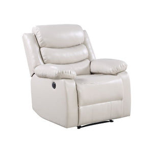Maintain a healthy work-life balance. The Eilbra Power Recliner helps you release long-time pressure. Fully covered with smooth faux leather, the recliner is accented with pocket coil seating and pillow top armrests that bring new level of comfort to your