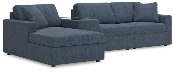 Looking cool and contemporary is great. But when it comes down to it, youâ€™re all about low-maintenance lounging. With the performance fabric on this sectional with chaise, cleaning spills is a breeze. Its customizable modular design caters to your ever-
