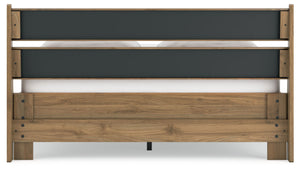 Deanlow - Honey - Queen Platform Panel Bed