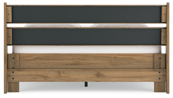 Deanlow - Honey - Queen Platform Panel Bed