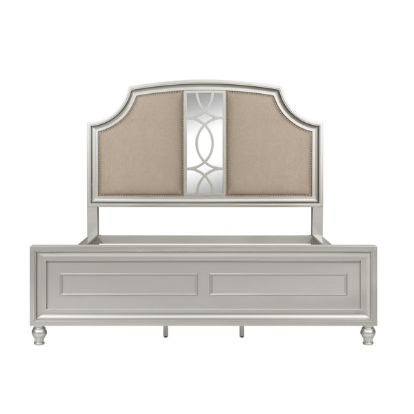  meticulously crafted for enduring strength and durability with solid Pine and high-quality manufactured wood. Its glamorous matte silver finish exudes elegance