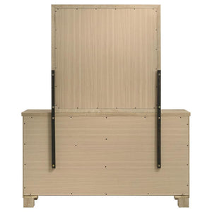 Oakglen - 6-Drawer Bedroom Dresser And Mirror - Weathered Oak