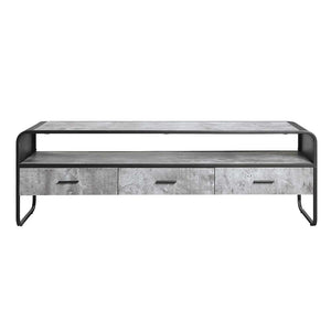 Raziela - TV Stand - Concrete Gray & Black Finish - 20"