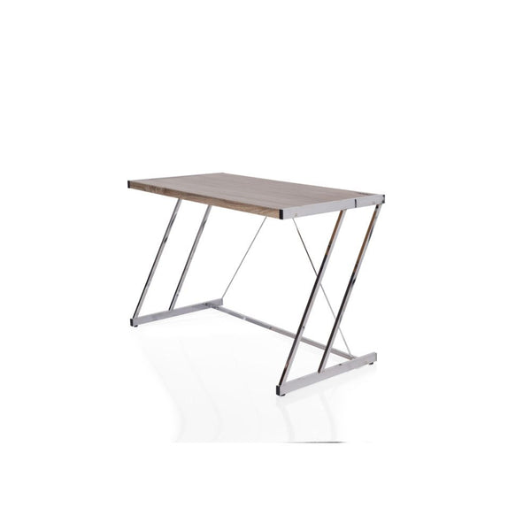 The Finis desk combines a sleek style with dynamic angular lines. The wooden top and metal base create a useful work space as well as an elegant accent to any compact space. This desk features a USB Charging Dock conveniently adding the extra benefit of a