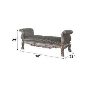 Dresden - Bench - Vintage Bone White & PU