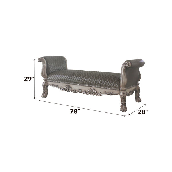 Dresden - Bench - Vintage Bone White & PU
