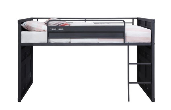 Cargo - Twin Loft Bed - Gunmetal Finish