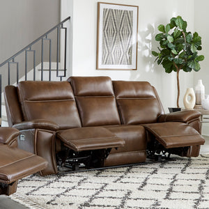 Jameson - Power Reclining Zero Gravity Sofa And Recliner - Hickory