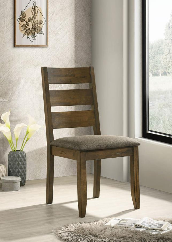  this dining chair is an attractive upgrade to an eat-in kitchen or dining room. Crafted from hardwood with knots and organic wood grain
