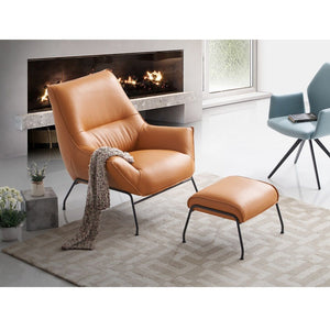 Jabel - Accent Chair & Ottoman - Sandstone