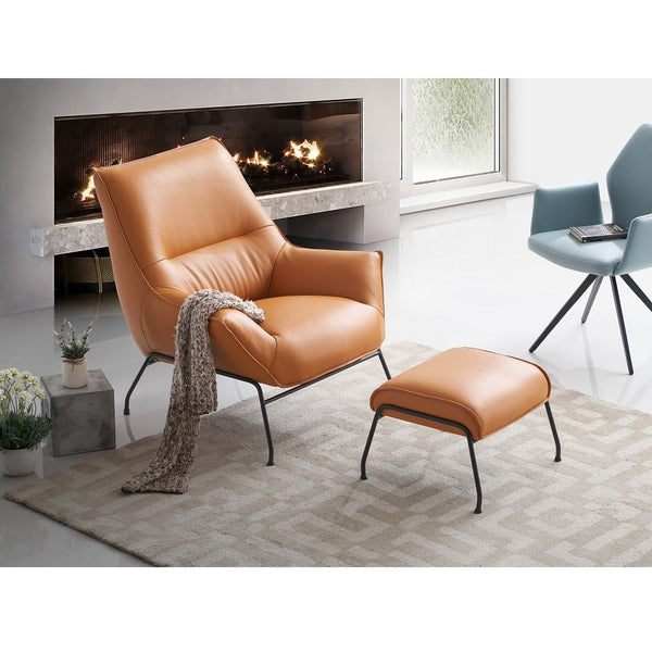 Jabel - Accent Chair & Ottoman - Sandstone