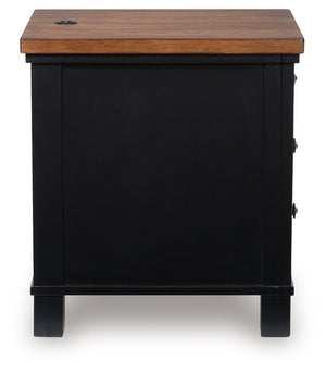 Wildenauer - Brown / Black - Chair Side End Table